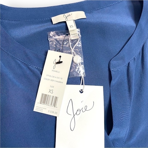 Joie Hanelli Long Sleeve Blouse in Deep Chambray - Size XS - Picture 5 of 8